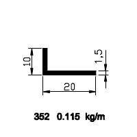 10x20x1,5 Kebent Profili