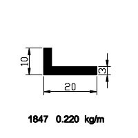 10x20x3 Angle Profile