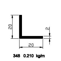 20x20x2 Angle Profile