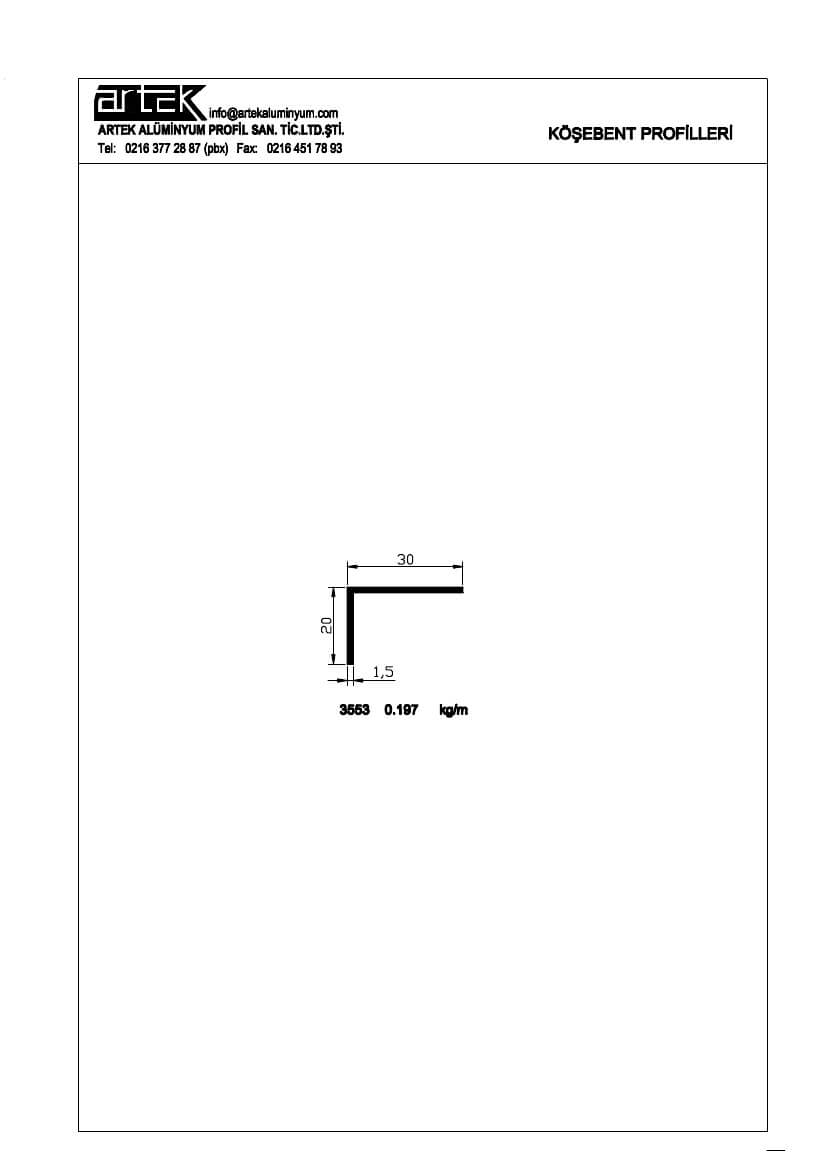 20x30x1,5 Angle Profile