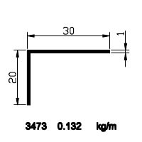 20x30x1 Kebent Profili