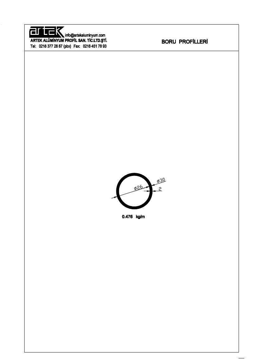30x26 Tube Profile