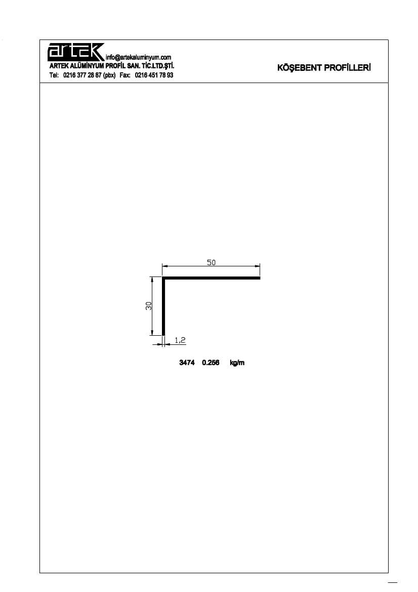 30x50x1,2 Angle Profile