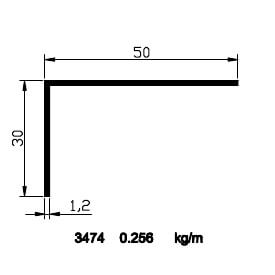 30x50x1,2 Kebent Profili