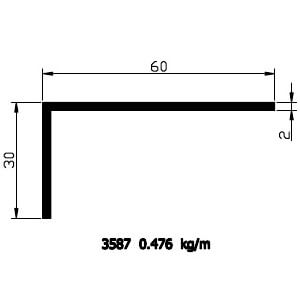 30x60x2 Angle Profile