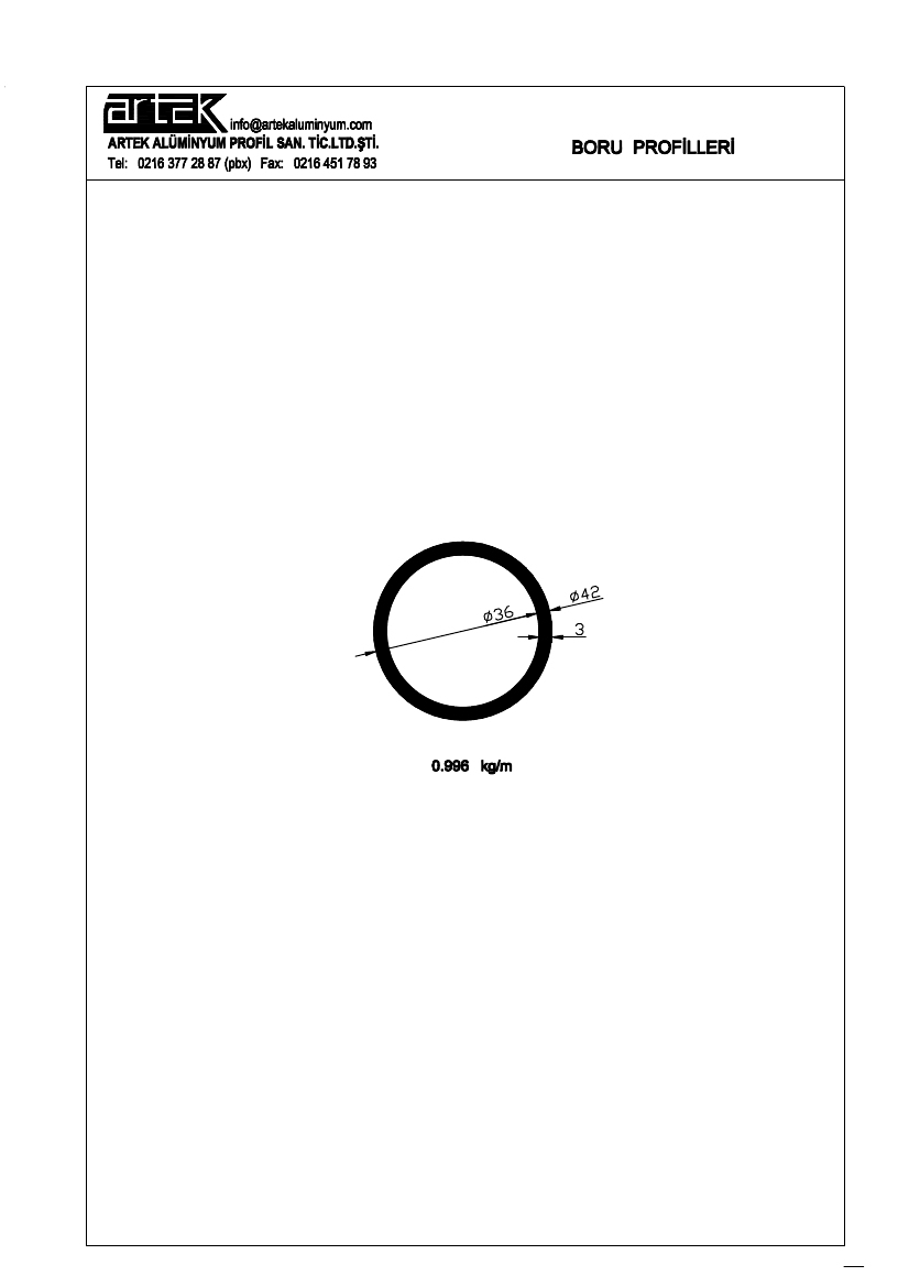 42x36 Tube Profile