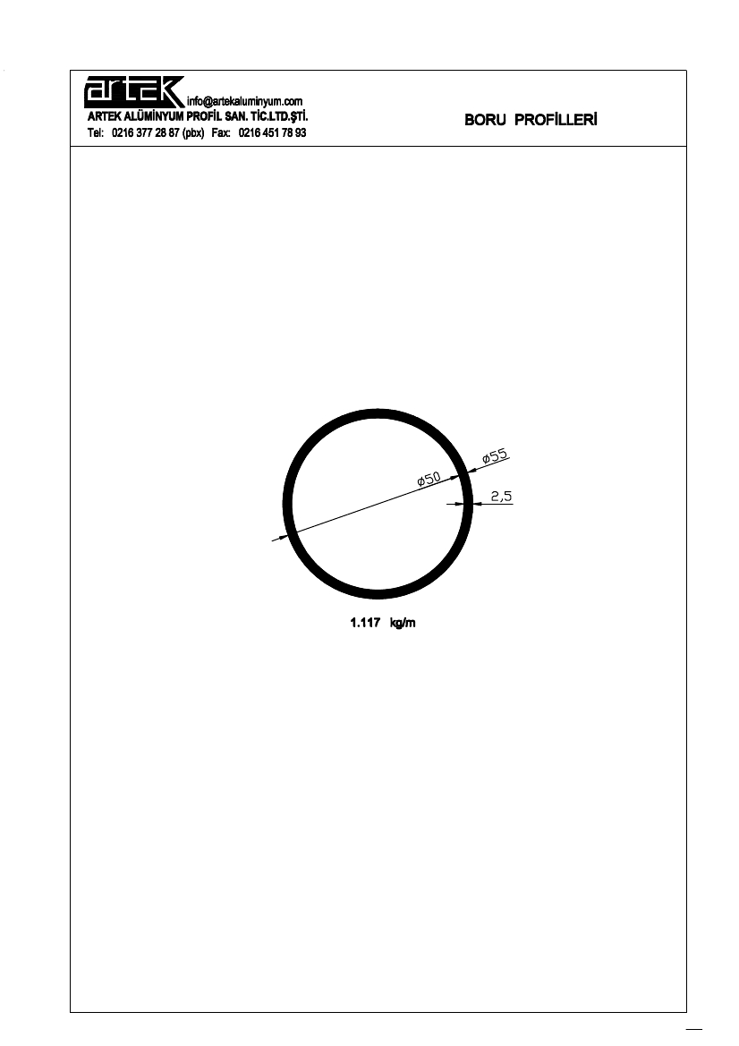 55x50 Tube Profile