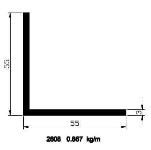 55x55x3 Angle Profile